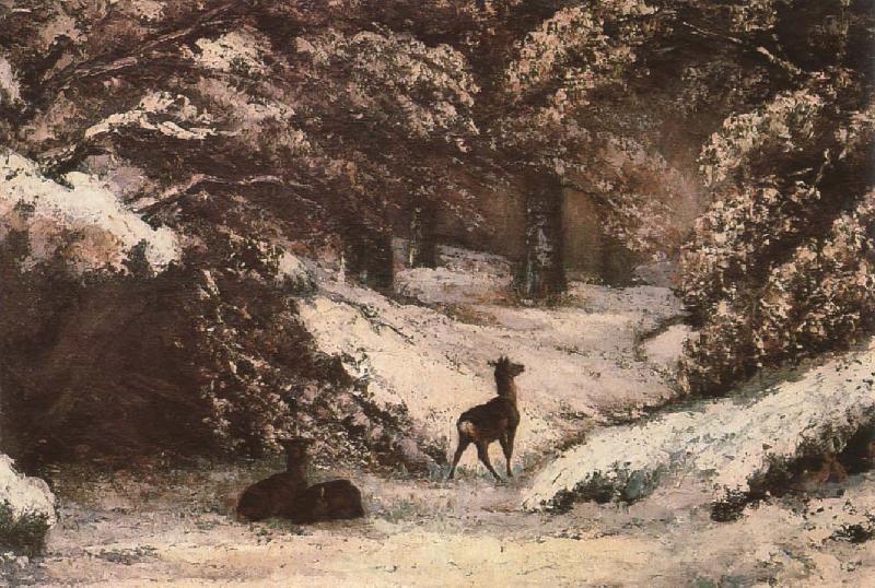 Gustave Courbet Deer Sweden oil painting art